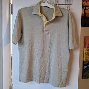 Marbas Made in Italy Yellow Striped Collared Polo shirt Men's Size Medium/50